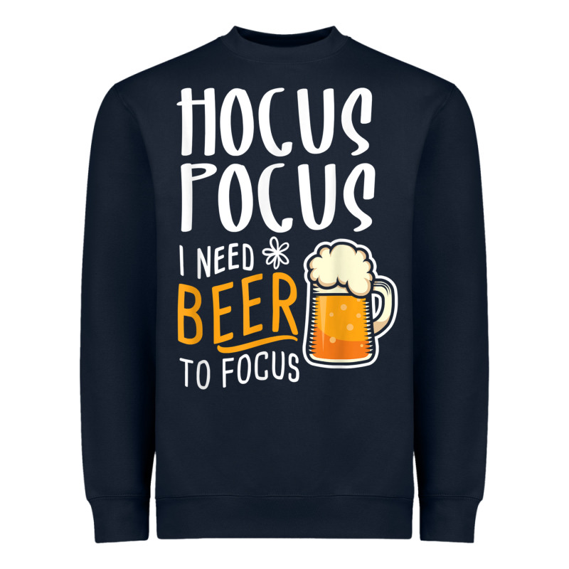 Hocus Pocus I Need Beer To Focus Funny Halloween Witch 1 Heavyweight Sweatshirt by InspiraDesign | Teevron