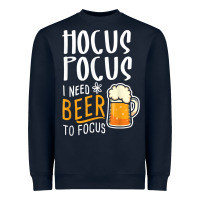Navy Hocus Pocus I Need Beer To Focus Funny Halloween Witch 1 Heavyweight Sweatshirt - InspiraDesign