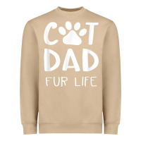 Mushroom funny cat dad fathers day gift shirt fur life cat tee Heavyweight Sweatshirt - InspiraDesign