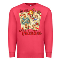 Cardinal be my valentine with playing cards and key Premium Sweatshirt - AdoDesignShop