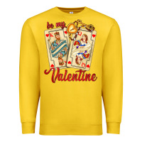 Lemon be my valentine with playing cards and key Premium Sweatshirt - AdoDesignShop