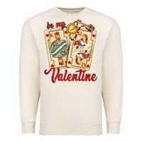 Sandshell be my valentine with playing cards and key Premium Sweatshirt - AdoDesignShop