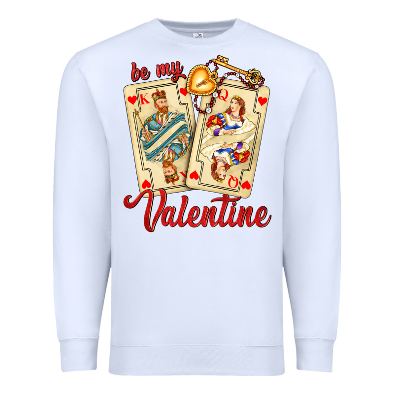 Be My Valentine With Playing Cards And Key Premium Sweatshirt by AdoDesignShop | Teevron