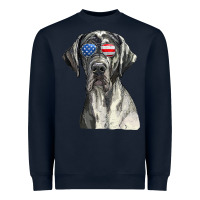 Navy great dane sunglasses american usa flag 4th of july fourth t shirt Heavyweight Sweatshirt - InspiraDesign