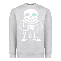 Heather Grey undertale sans Heavyweight Sweatshirt - InspiraDesign