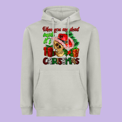 When You Are Dead Inside Its Christmas Heavyweight Hoodie Designed By Adodesignshop