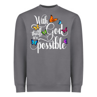 Storm With God All Things Are Possible  Religious Butterfly Art Heavyweight Sweatshirt - InspiraDesign