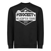 Black Pinochet Helicopter Tours Heavyweight Sweatshirt - InspiraDesign