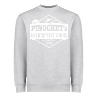Heather Grey Pinochet Helicopter Tours Heavyweight Sweatshirt - InspiraDesign
