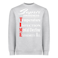 Heather Grey Sepsis Awareness  Know Sepsis Signs  Sepsis Surviv Heavyweight Sweatshirt - InspiraDesign