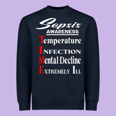 Sepsis Awareness  Know Sepsis Signs  Sepsis Surviv Heavyweight Sweatshirt Designed By Inspiradesign