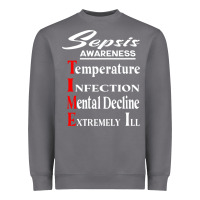 Storm Sepsis Awareness  Know Sepsis Signs  Sepsis Surviv Heavyweight Sweatshirt - InspiraDesign