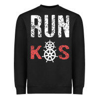 Black RUN k8s Heavyweight Sweatshirt - InspiraDesign