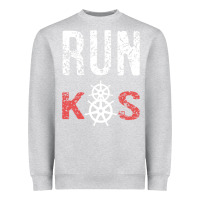 Heather Grey RUN k8s Heavyweight Sweatshirt - InspiraDesign