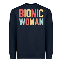 Navy bionic woman injury accident broken hip leg arm surgery t shirt Heavyweight Sweatshirt - InspiraDesign
