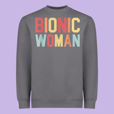 Bionic Woman Injury Accident Broken Hip Leg Arm Surgery T Shirt Heavyweight Sweatshirt Designed By Inspiradesign