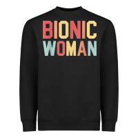 Black bionic woman injury accident broken hip leg arm surgery t shirt Heavyweight Sweatshirt - InspiraDesign