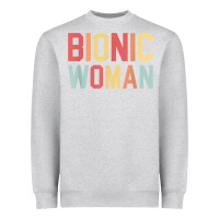 Heather Grey bionic woman injury accident broken hip leg arm surgery t shirt Heavyweight Sweatshirt - InspiraDesign