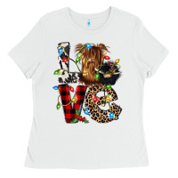 White love cow gnomies Ladies Tee - CowGirlArtShop