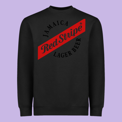 Jamaica Red Stripe Lager Beer Heavyweight Sweatshirt Designed By Inspiradesign