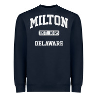 Navy milton delaware de vintage state athletic style t shirt Heavyweight Sweatshirt - InspiraDesign
