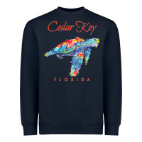 Cedar Key Florida Watercolor Sea Turtle Sweatshirt Heavyweight Sweatshirt | Teevron