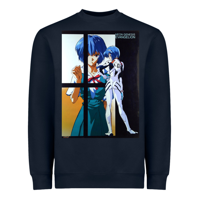 Neon Genesis Evangelion Rei Ayanami Heavyweight Sweatshirt by InspiraDesign | Teevron