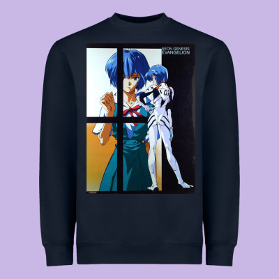 Neon Genesis Evangelion Rei Ayanami Heavyweight Sweatshirt Designed By Inspiradesign