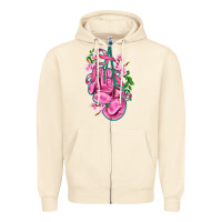 Sandshell cancer boxing gloves with ribbon Zipper Hoodie - AdoDesignShop