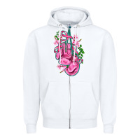 White cancer boxing gloves with ribbon Zipper Hoodie - AdoDesignShop