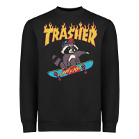 Black trasher Heavyweight Sweatshirt - InspiraDesign