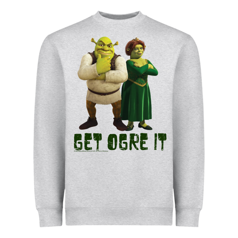 Shrek Fiona & Shrek Get Ogre It Text Poster Heavyweight Sweatshirt by InspiraDesign | Teevron