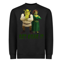 Black Shrek Fiona & Shrek Get Ogre It Text Poster Heavyweight Sweatshirt - InspiraDesign