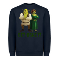 Navy Shrek Fiona & Shrek Get Ogre It Text Poster Heavyweight Sweatshirt - InspiraDesign