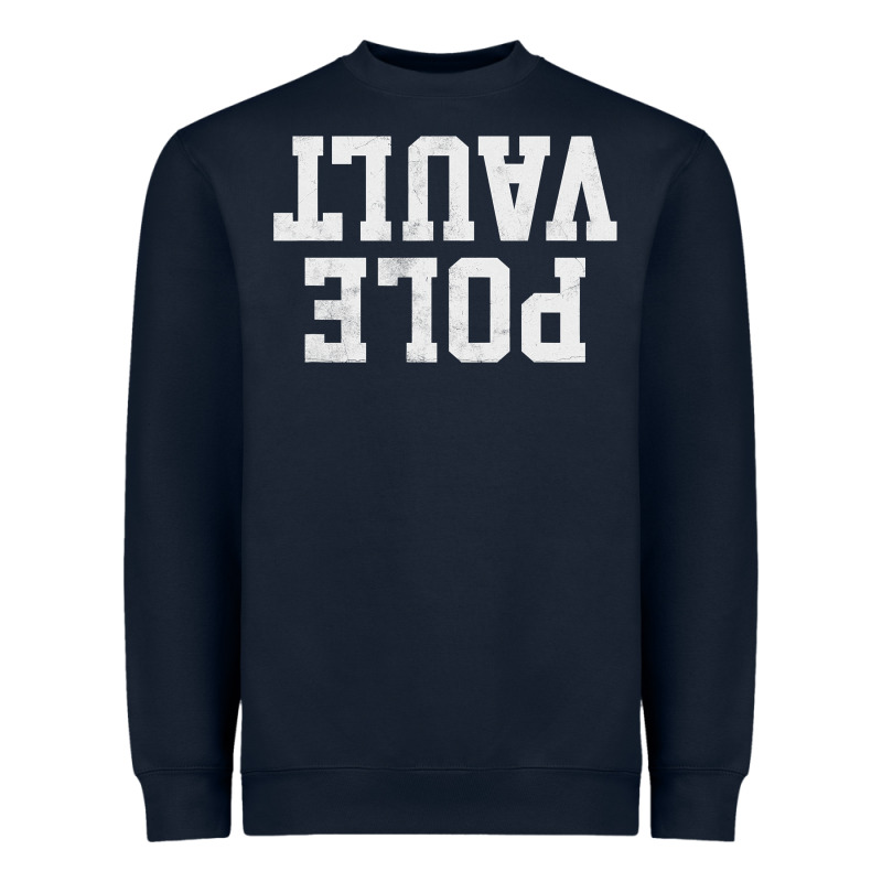 Pole Vault T Shirt Upside Down Funny Pole Vault Jumper Shirt Heavyweight Sweatshirt by InspiraDesign | Teevron