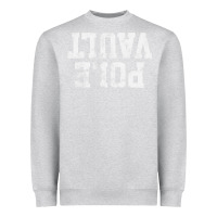 Heather Grey pole vault t shirt upside down funny pole vault jumper shirt Heavyweight Sweatshirt - InspiraDesign
