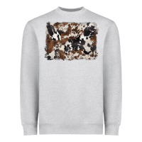 Black And Brown Cowhide Background Heavyweight Sweatshirt | Teevron