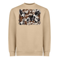 Mushroom black and brown cowhide background Heavyweight Sweatshirt - BarkalooDesign