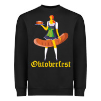 Black barmaid oktoberfest funny german woman dirndl bratwurst t shirt Heavyweight Sweatshirt - InspiraDesign
