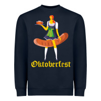 Barmaid Oktoberfest Funny German Woman Dirndl Bratwurst T Shirt Heavyweight Sweatshirt | Teevron