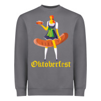 Storm barmaid oktoberfest funny german woman dirndl bratwurst t shirt Heavyweight Sweatshirt - InspiraDesign