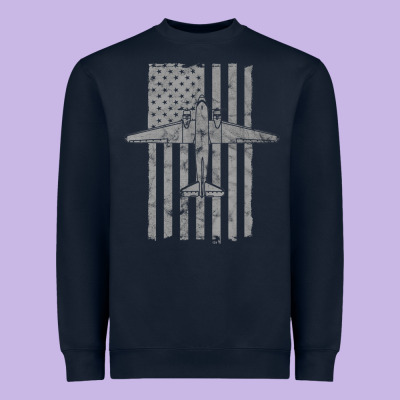 C-47 Skytrain Wwii Transport Airplane Vintage Flag Heavyweight Sweatshirt Designed By Inspiradesign