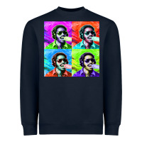 Navy STEVIE WONDER! Heavyweight Sweatshirt - InspiraDesign