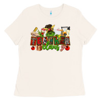 Bone teacher claus christmas Ladies Tee - CowGirlArtShop