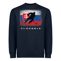 Navy Slovakia Ice Hockey Slovak Flag Heavyweight Sweatshirt - InspiraDesign
