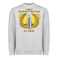 Heather Grey Emblem warrant officer cw5 Heavyweight Sweatshirt - InspiraDesign