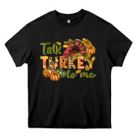Black Talk turkey to me Thanksgiving p Heavy Core Tee - NancyCooperArtShop