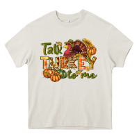 Cream Talk turkey to me Thanksgiving p Heavy Core Tee - NancyCooperArtShop