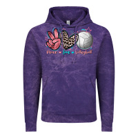 Cloud Purple Peace Love Volleyball Vintage Hoodie - FaDigitalArtStudio