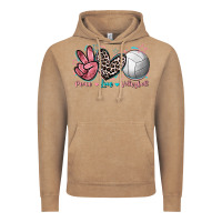 Peace Love Volleyball Vintage Hoodie | Teevron